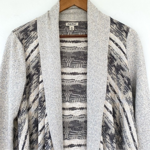 Lucky Brand open cardigan with waterfall front, in 💯 cotton - Picture 7 of 15